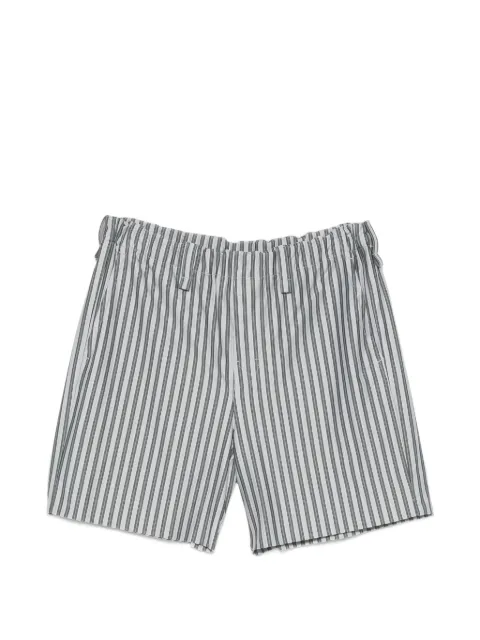 Homme Plissé Issey Miyake striped jersey shorts Blue HP66JF317