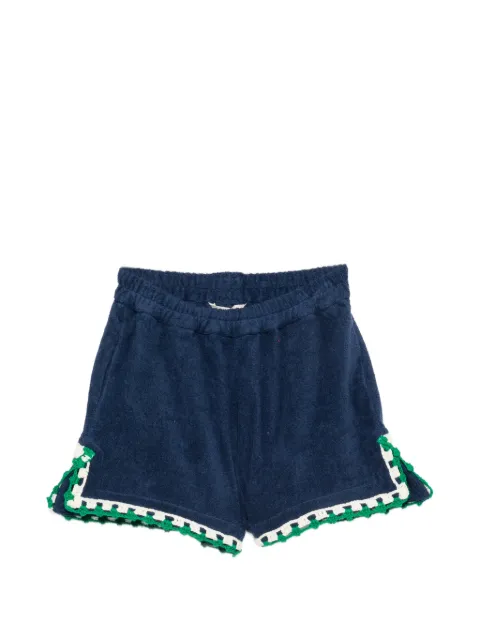TERRY PUESTO Estate crochet-trim shorts Blue SS26ESHONAU