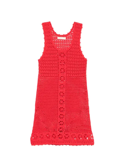 TERRY PUESTO Poolside crochet-knit mini dress Red SS26PSDRESS