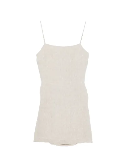 Enza Costa square-neck mini dress Neutrals 3L5659