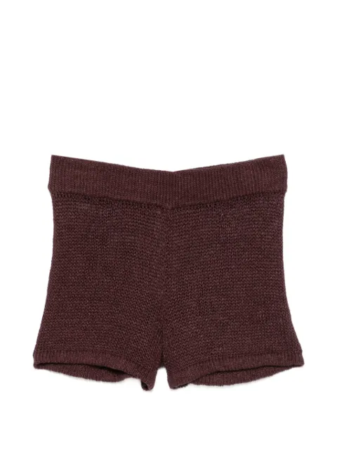 Enza Costa linen open knit shorts Red LINO4376