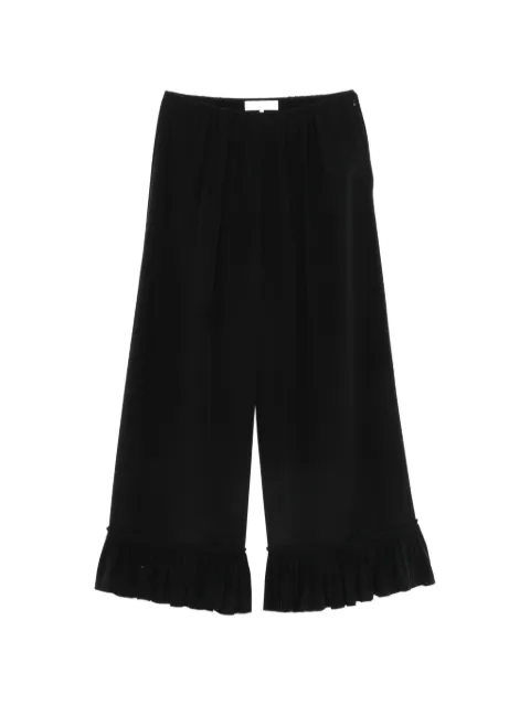 Chloé cropped fluid pants in crêpe de chine Black CH26APA29005