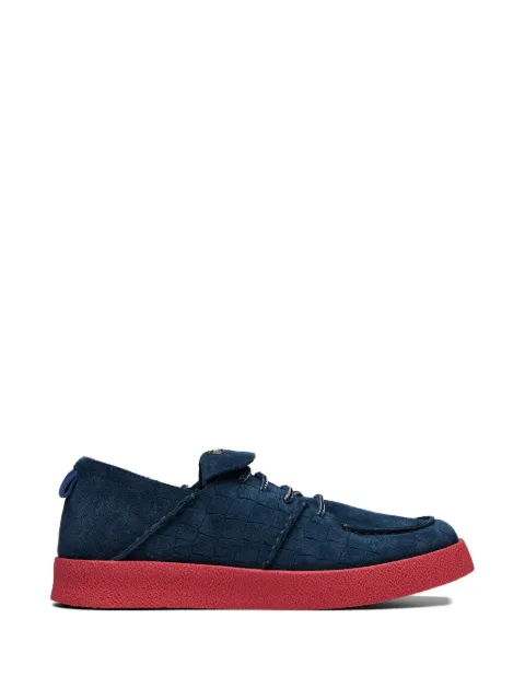 Hide&Jack textured platform sneakers Blue ECOMOBLURED