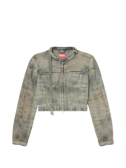 Diesel De-Saphix-Fsi1 cropped denim jacket Grey A2376609P24