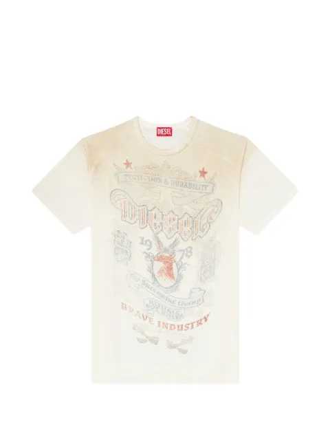 Diesel T-shirt with Diesel crest graphic Neutrals A235450LJCM
