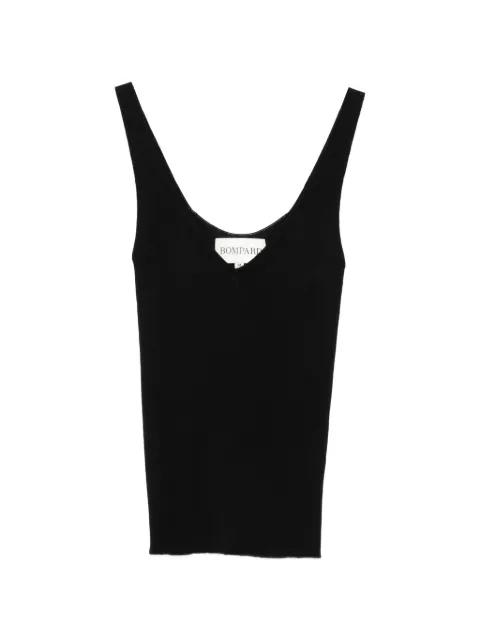 BOMPARD ribbed V-neck vest Black MO4338