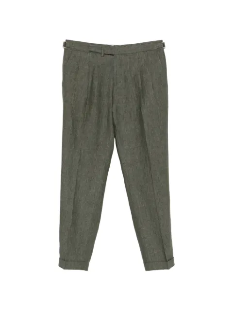Briglia 1949 pleated side-adjuster trousers Green QUARTIERIS300118