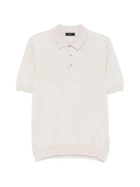 Fay buttoned polo shirt Neutrals NMMC1522380VTR