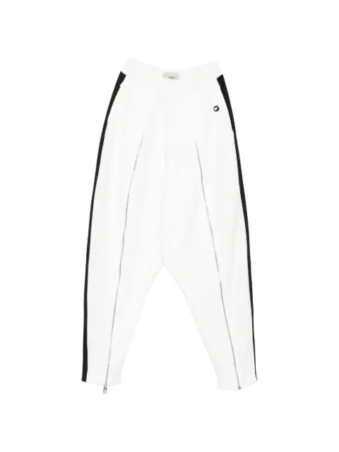 Coperni zip-embellished stripe trousers White COPJS224F3034