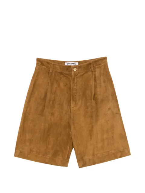 DARKPARK grainy-leather shorts Brown WTR15LTS02