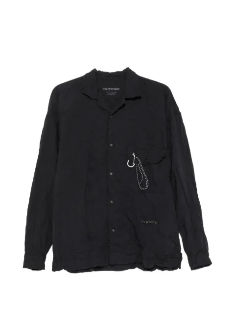 and Wander crinkled-effect shirt Black 5746183051