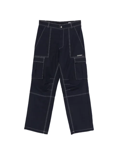 Carrer contrast-stitch cargo trousers Blue BAYCARGONVY