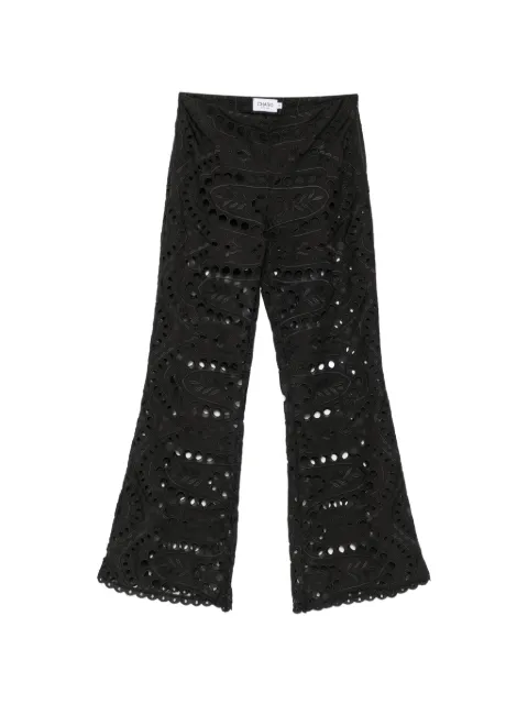 Charo Ruiz Ibiza broderie-anglaise trousers Black 263501