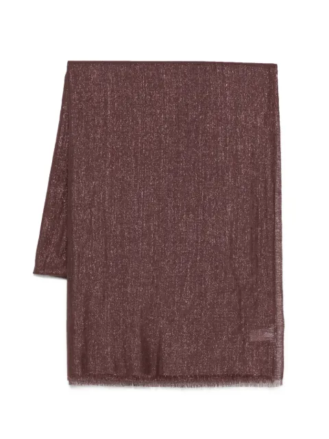 Brunello Cucinelli fringed scarf Brown MSCDAR097C9275