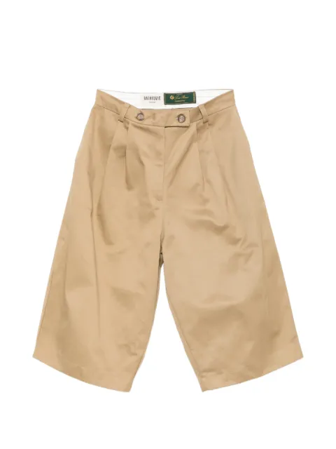 BATAKOVIC Belgrade pleated cotton shorts Neutrals BBSS26LPBEZCOTTONSHORTSWHT