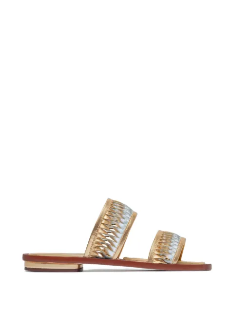 Bernardo Andorra woven sandals Gold ANDORRA