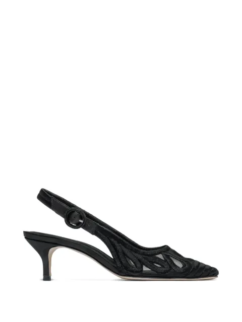 Bernardo Madinah embroidered slingback pumps Black MADINAH