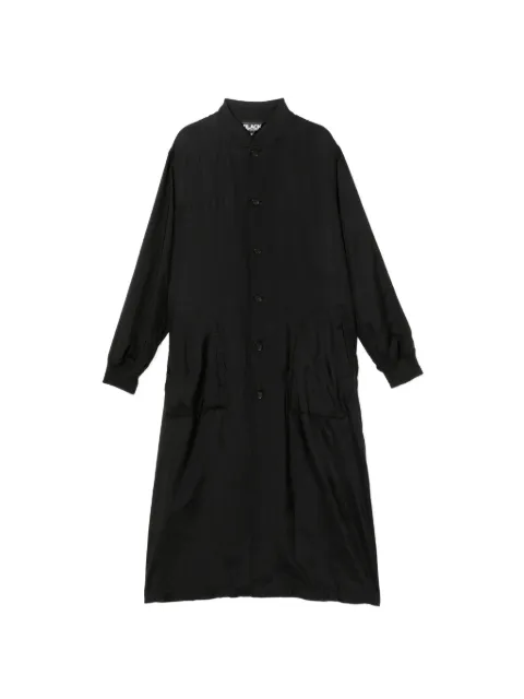 Black Comme Des Garçons logo-print see-through coat Black CBKOC1QC003XQBKX00L