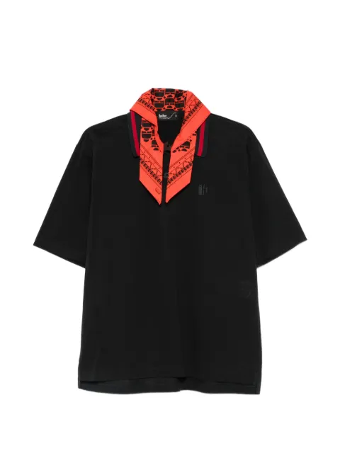 Kolor bandana-embellishment polo shirt Black T03202
