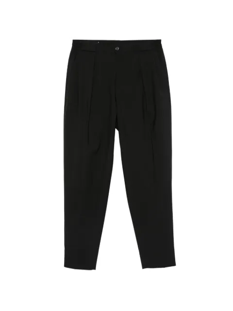 Briglia 1949 pleated elasticated-waistband trousers Black PORTOBELLOW300082