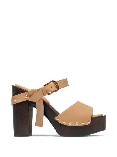 Bernardo Luxor studded buckle sandals Neutrals LUXOR