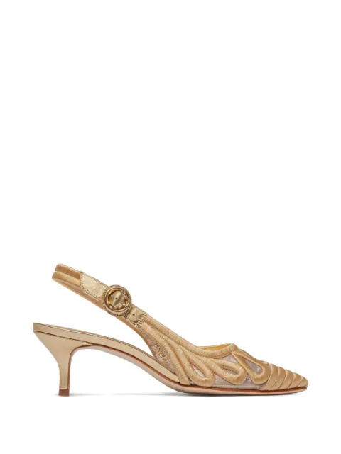 Bernardo Madinah embroidered slingback pumps Gold MADINAH