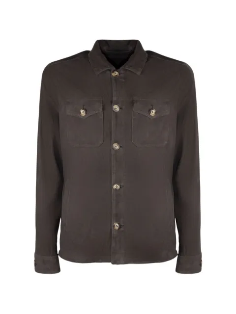 VOLFAGLI Urano suede shirt jacket Brown URANOQTMORO