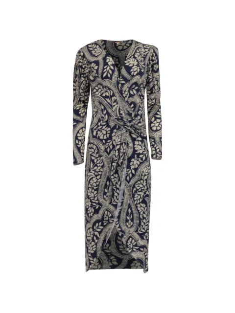 Johanna Ortiz paisley-pattern midi dress Blue NAPPUUSCL660582W