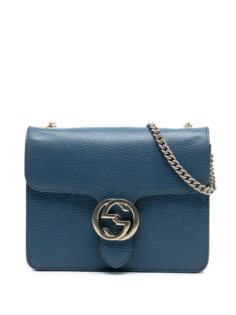 Gucci Pre-Owned 2016-2025 Small Dollar Calfskin Interlocking G crossbody bag Blue IE3TOBSUM3U13F3I