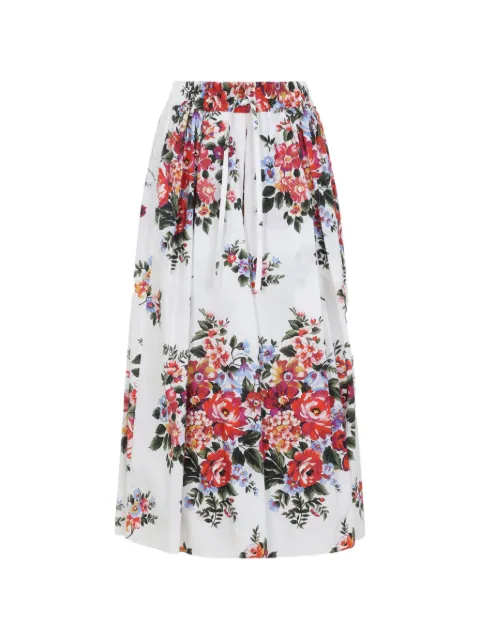 Dolce & Gabbana floral print midi skirt White F4DC7THS5UU