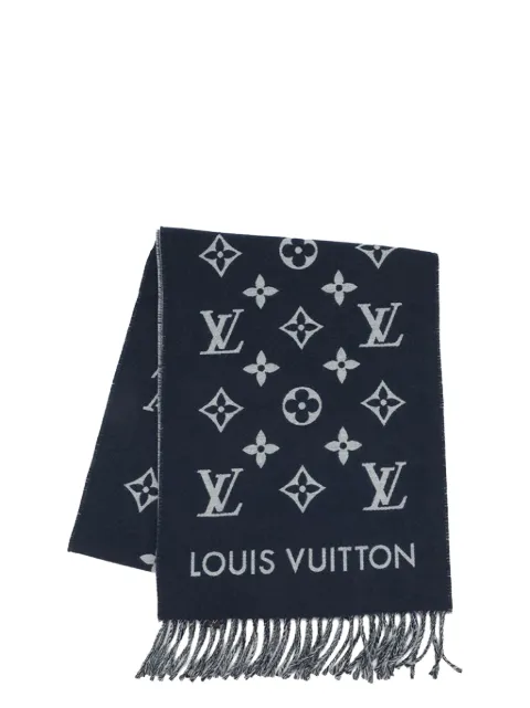 Louis Vuitton Pre-Owned 2025 Wool All About Monogram Scarf scarves Blue E6IFFNLF26XLME61