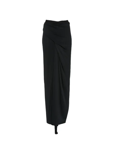 Rick Owens Lilies draped asymmetric skirt Black LI01F7324CVI
