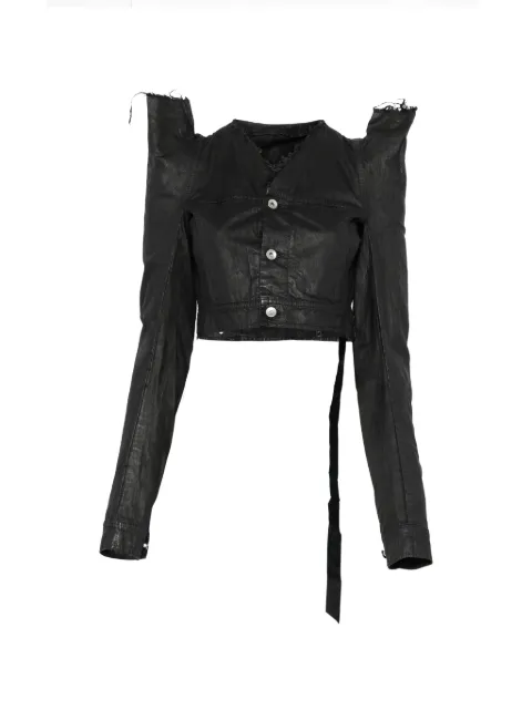 Rick Owens DRKSHDW frayed jacket Black DS01F4713DBK