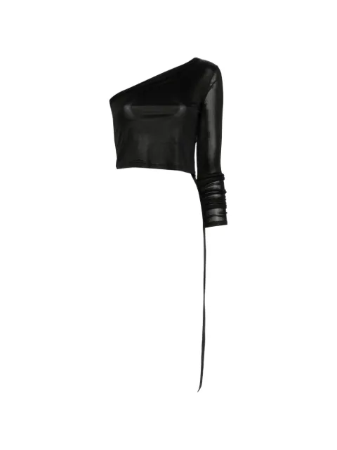 Rick Owens DRKSHDW one-shoulder top Black DS01F4214JL