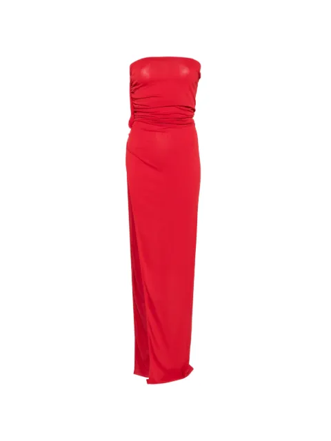Rick Owens Lilies draped slit top Red LI01F7114CVI