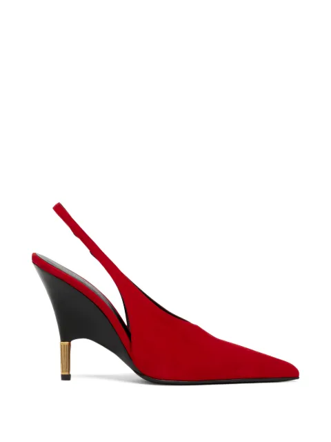 KHAITE Bella pointed-toe slingback pumps Red F2048849699