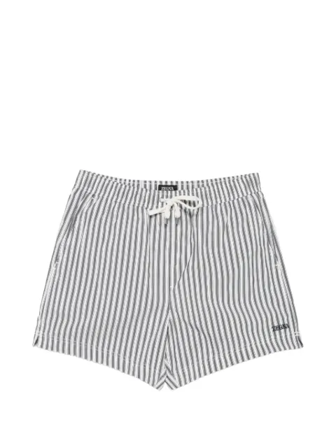 Zegna striped drawstring swim shorts Grey AHB13A3BHEL00