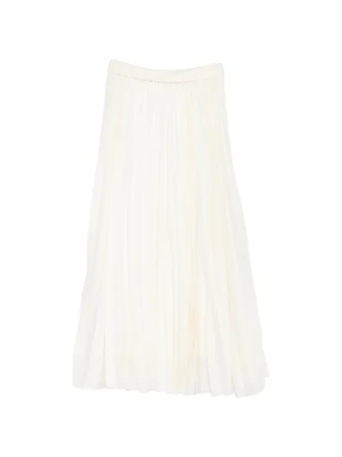R2W elasticated waistband pleated skirt Neutrals ROSKEB11159NIVRY