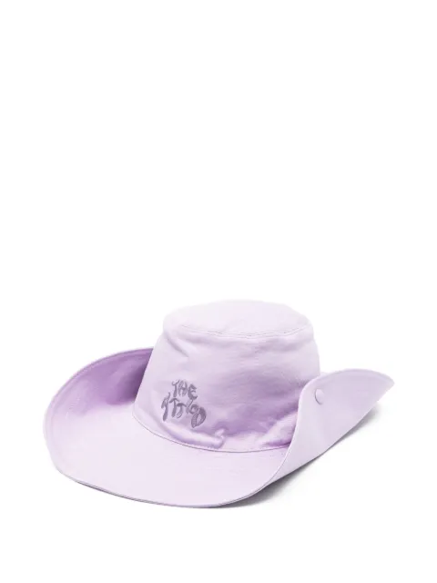 The Attico logo-embroidered wide-brim hat Purple WAC00045CCC136BO