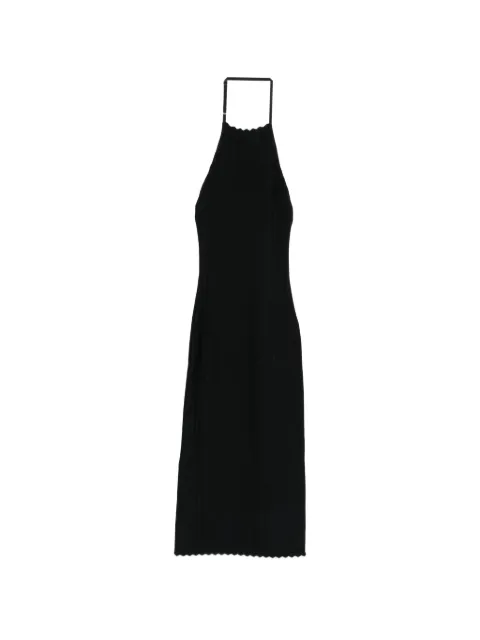 Jacquemus chevron-knit halterneck dress Blue DRW00829AK00307