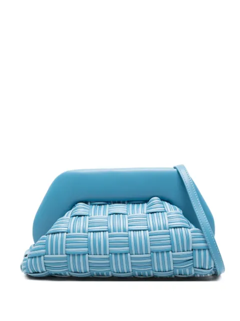 Themoirè medium woven clutch bag Blue 261WTMBM0OIVF