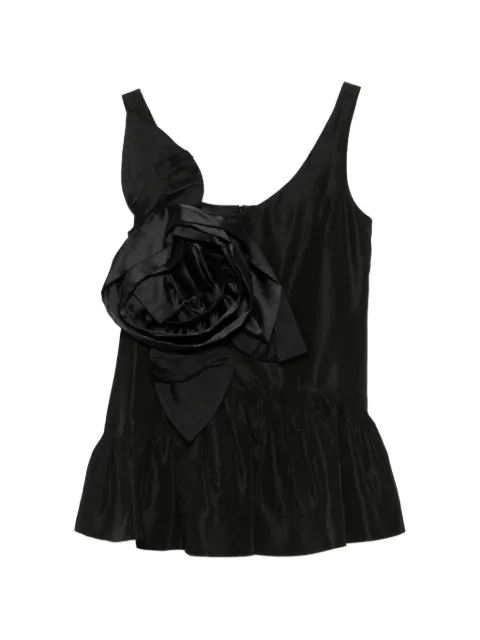 Simone Rocha rosette-embellished ruffled top Black 5429R0469SS26BLACKBLACK