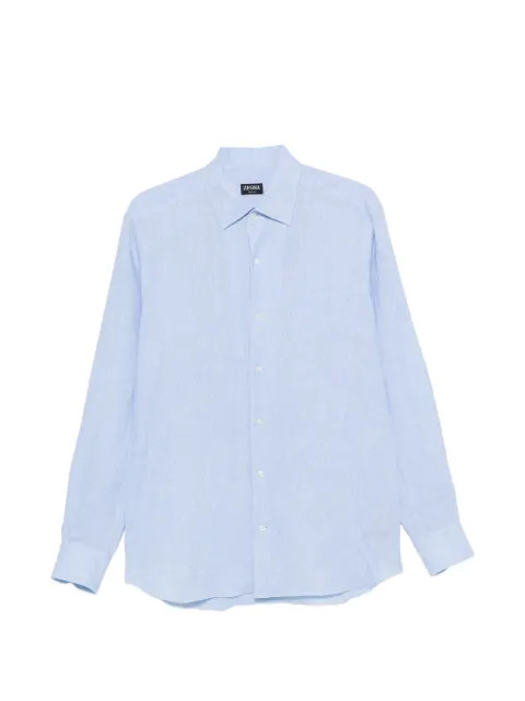 Zegna long-sleeve button-down shirt Blue UHX31A3SRO3