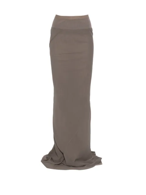 Rick Owens ribbed trim maxi skirt Grey RP01F6381G