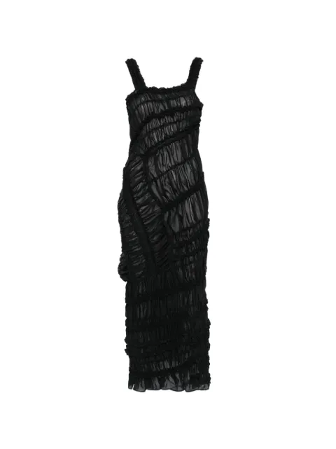 Magda Butrym ruffled midi dress Black 157526