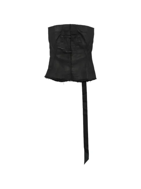 Rick Owens DRKSHDW frayed top Black DS01F4127SDBK