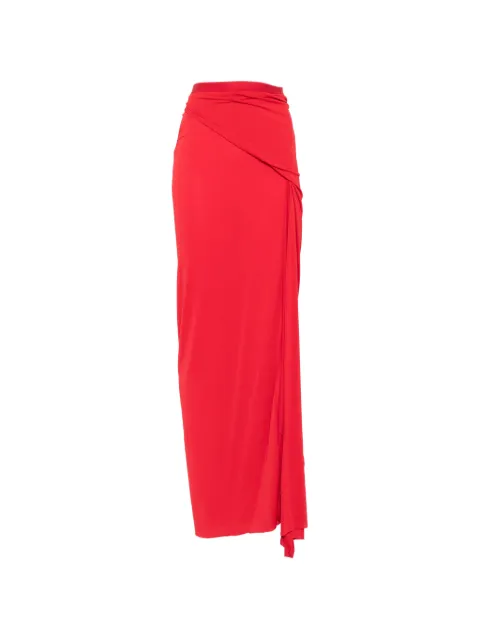 Rick Owens Lilies draped-detail maxi skirt Red LI01F7324CVI1