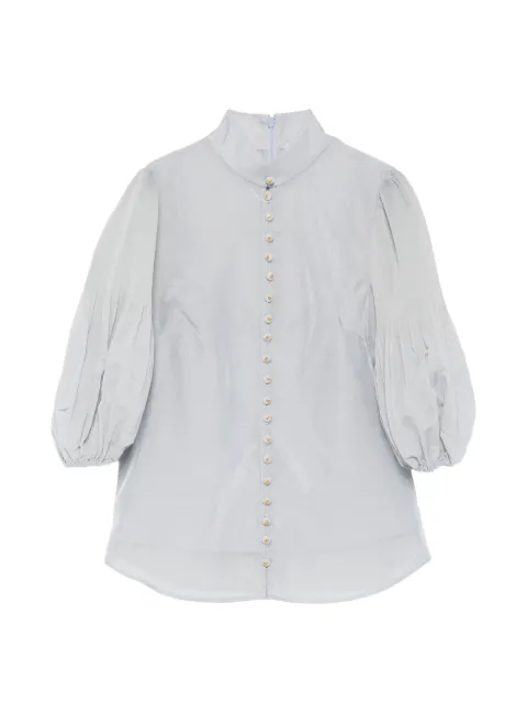 ZIMMERMANN button bishop-sleeved blouse Blue 0524TS26R