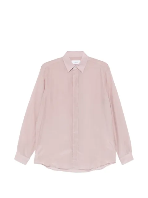 Lardini concealed-placket long-sleeve shirt Pink PAFLYNNPAC2005610