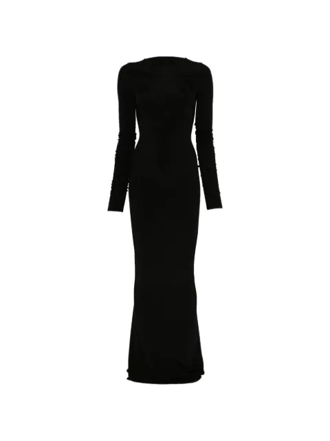 Rick Owens Temple long-sleeves maxi dress Black RO01F6589JSV